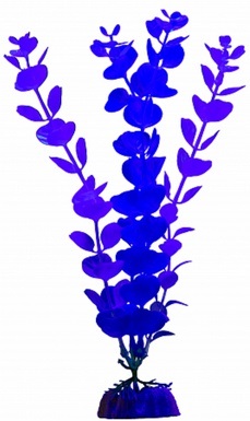 Декорация для аквариума Tetra glofish растение синее с glo-эффектом р.l