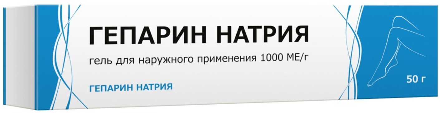 Гепарин гель д/наруж прим 1000МЕ/г 50г N 1