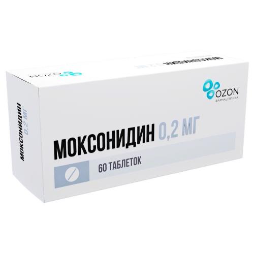 Моксонидин тб п/о плен 0,2мг N 60