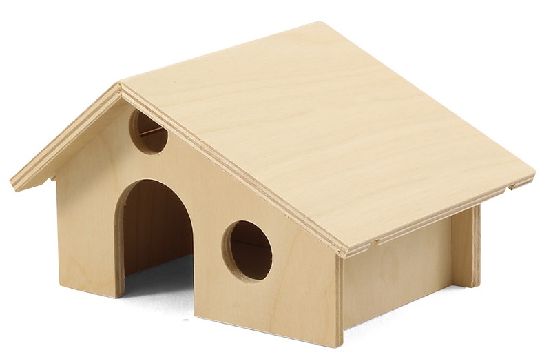 Домик деревянный для мелких животных Гамма 16.5х13х10см