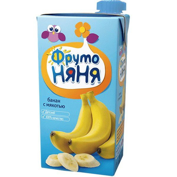 ФрутоНяня Нектар банан/ с мякотью/ с сахаром 200мл