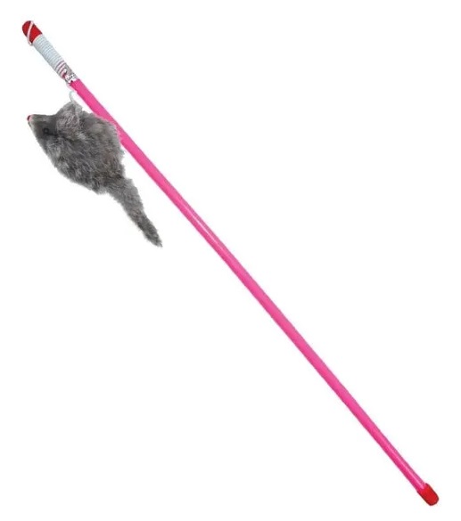 Дразнилка мышка для кошек серая Triol 50см
