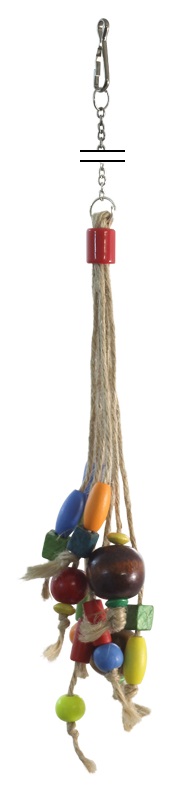 Игрушка бусины на веревочке для птиц Triol 25х6см