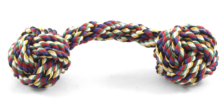 Игрушка веревка-плетеная гантель для собак Triol 24см