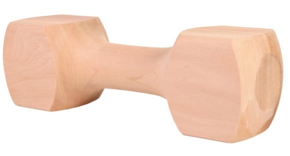 Игрушка гантель деревянная для собак Trixie 650 г