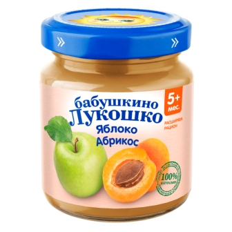 Бабушкино лукошко Пюре яблоко/абрикос 100г