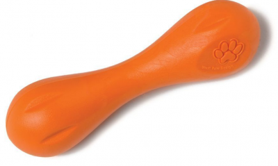 Игрушка гантель для собак оранжевая West paw zogoflex hurley р.s 15см