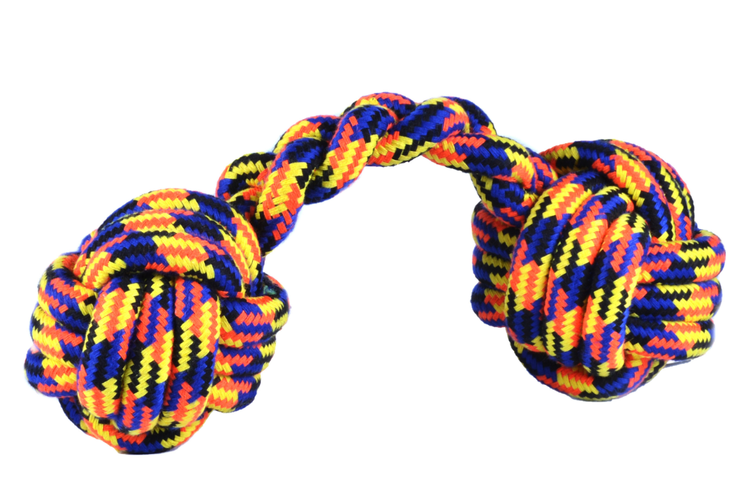 Игрушка гантель плетеная для собак Nunbell микс 29х8см 31019-0200