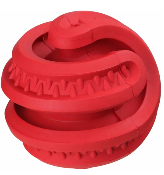 Игрушка головоломка дентальная для собак красная Mr.kranch 8.5х8.7см с ароматом бекона