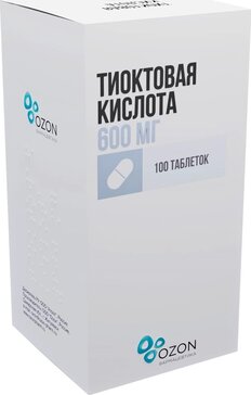 Тиоктовая кислота тб п/о плен 600 мг N 100