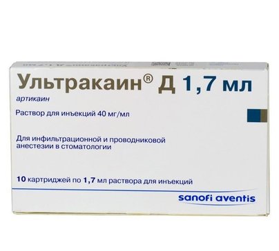 Ультракаин д р-р д/и 40мг/мл 1.7мл n10 картридж