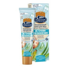 Сто рецептов красоты крем для лица 40мл источник увлажнения преображающий