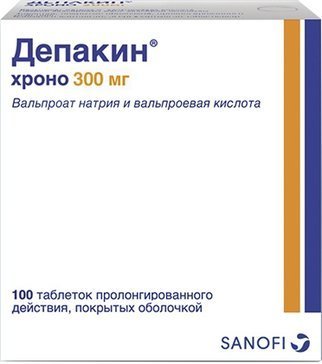 Депакин ХРОНО тб 300мг N 100