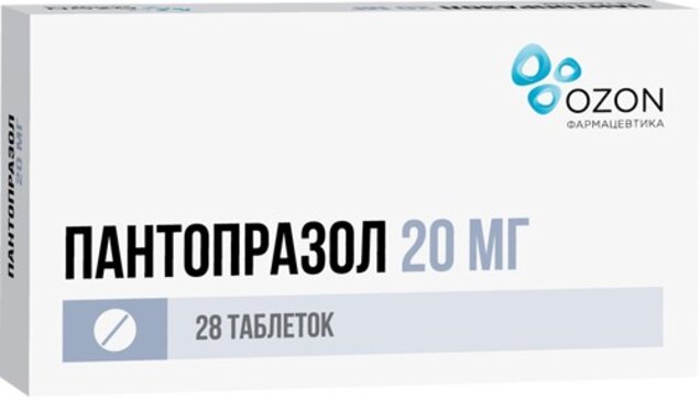 Пантопразол таб п/о 20мг N 28