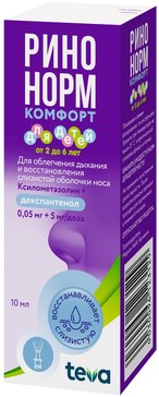 Ринонорм комфорт детский спрей наз 0,05+5мг/доза 90 доз 10мл N 1