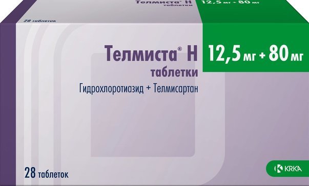 Телмиста Н тб 12,5 мг +80 мг N 28