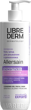 Либридерм Allersain гель-уход для умывания очищающийд/чувст кожи 400мл