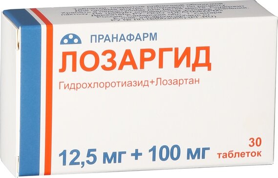 Лозаргид таб п/о 12.5мг+100мг N 30