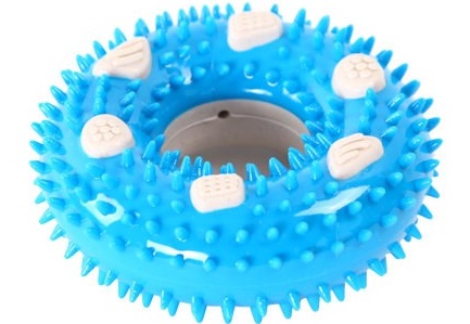 Игрушка кольцо для собак синее Шурум-бурум резина 10х3.5см