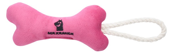 Игрушка косточка с канатом для собак мелких и средних пород нежно-розовая Mr.kranch 31х9х4см