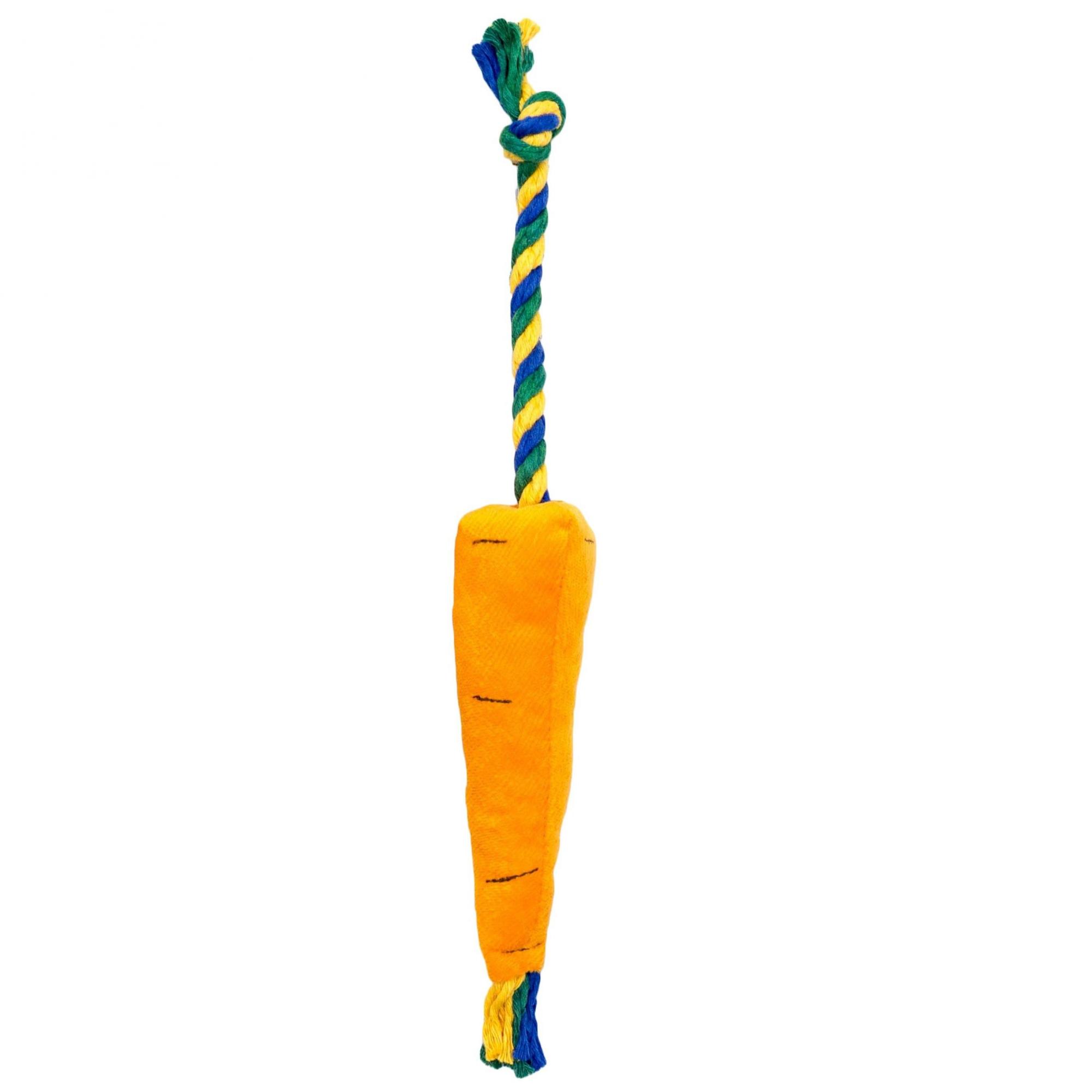 Игрушка морковка текстильная для собак Joy мини 36х5см
