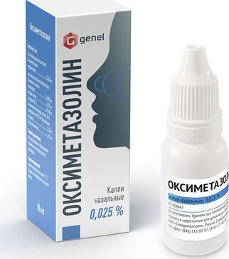 Оксиметазолин капли назальные 0,025% 10мл фл  N 1