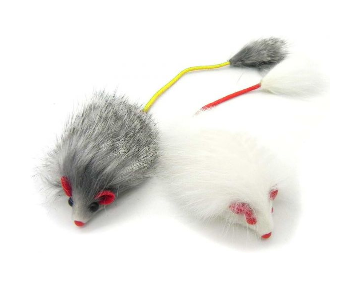 Игрушка мышка для кошек 10922-6123 натуральный мех