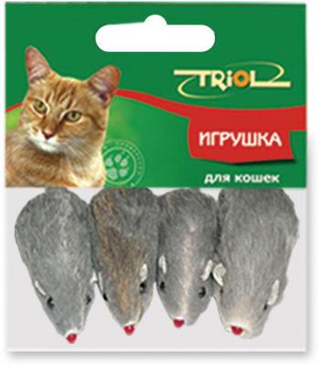 Игрушка мышь для кошек серая Triol 5см n4