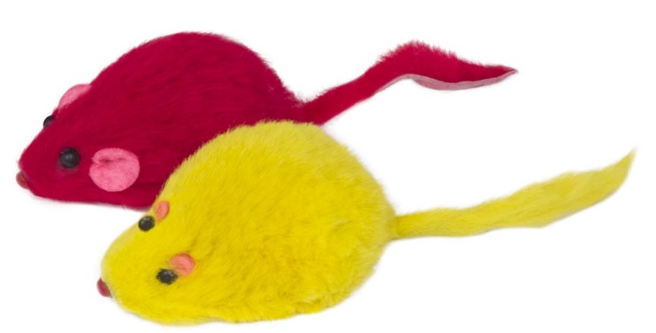 Игрушка мышь для кошек цветная Triol m002c 2