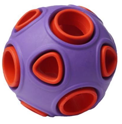 Игрушка мяч двухцветный для собак фиолетово-красный Homepet silver series каучук 7.5см