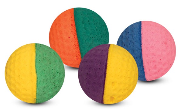 Игрушка мяч для гольфа для кошек двухцветный Triol 4см