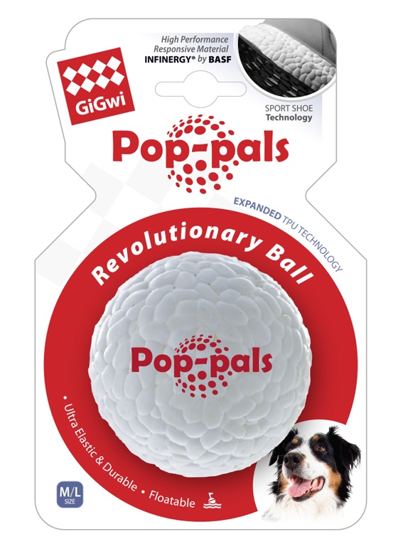 Игрушка мяч для собак Gigwi pop pals 7см 85029