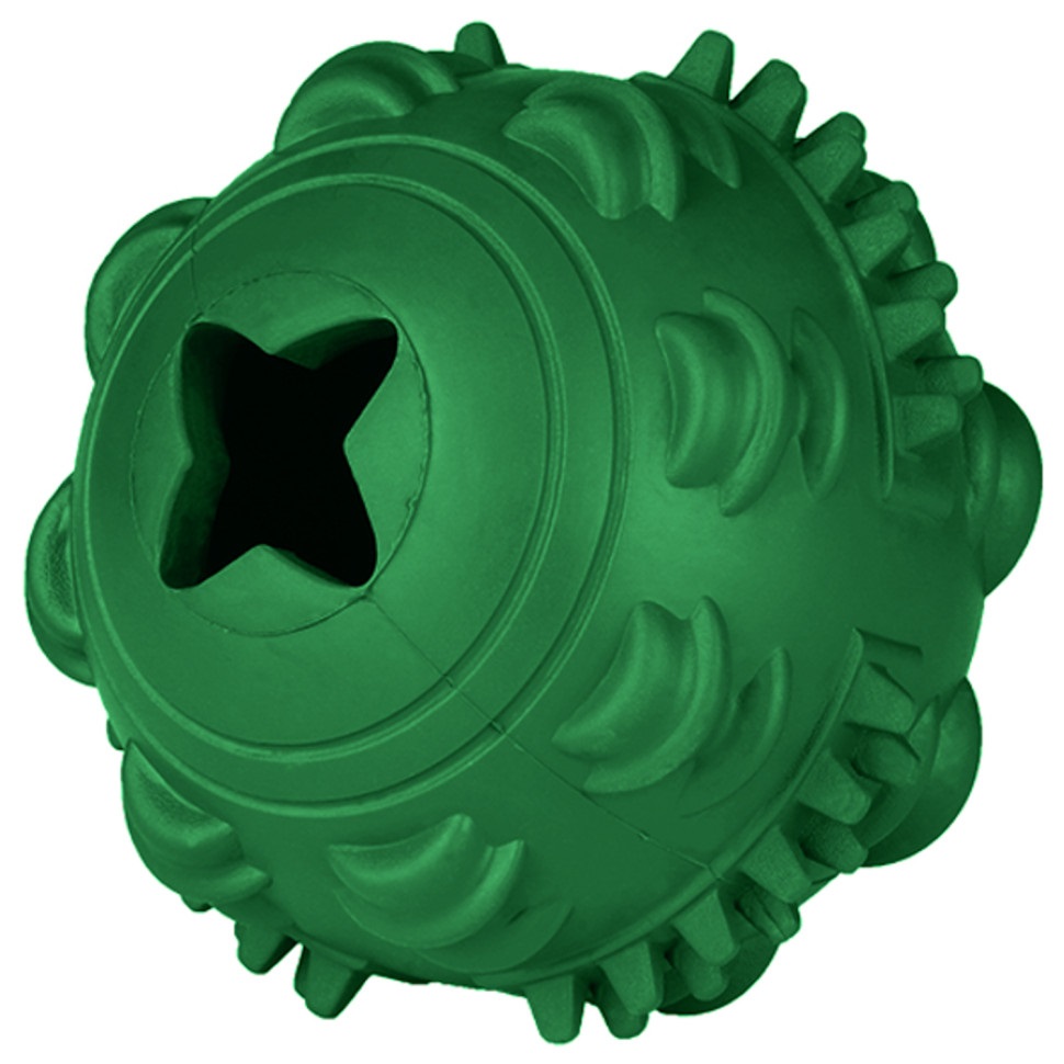 Игрушка мяч для собак зеленый Mr.kranch 8см с ароматом курицы