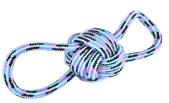 Игрушка мяч плетеный с петлями для собак Nunbell микс 20х5.5см 31019-0213