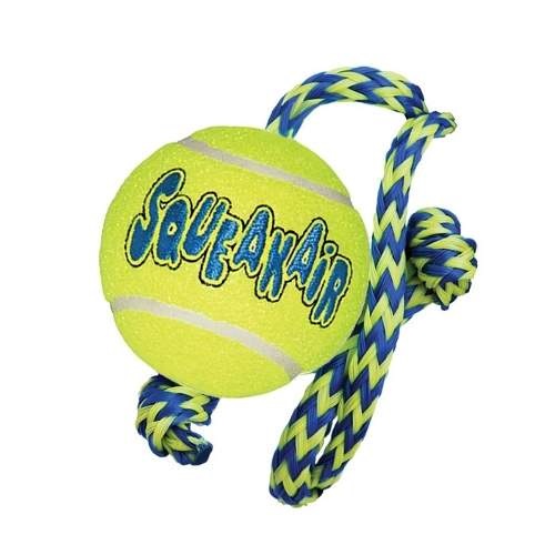 Игрушка мяч теннисный с канатом для собак Kong air средний