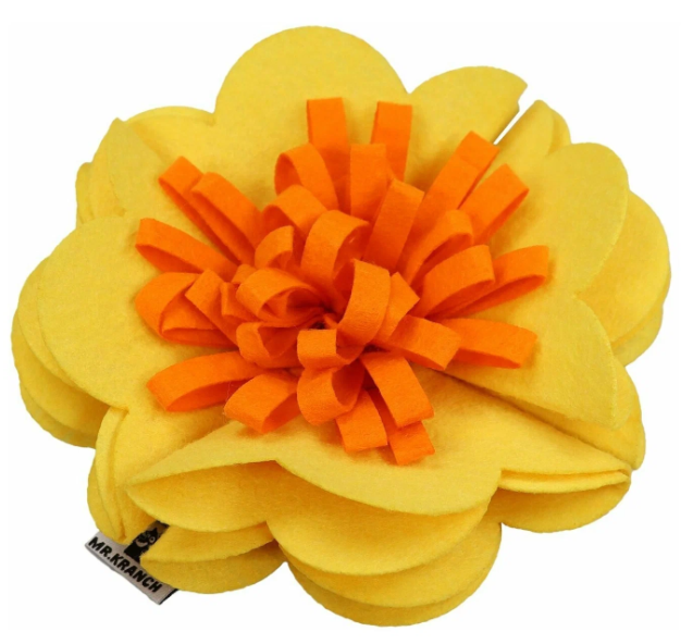 Игрушка нюхательная для собак желтая Mr.kranch цветок 20см