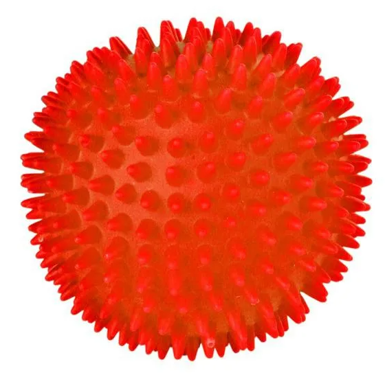 Игрушка пищалка мяч игольчатый для собак 7см 10922-1366 микс