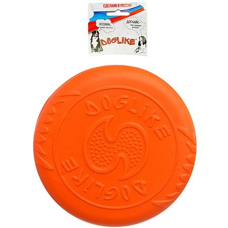 Игрушка тарелка летающая оранжевая Doglike средняя