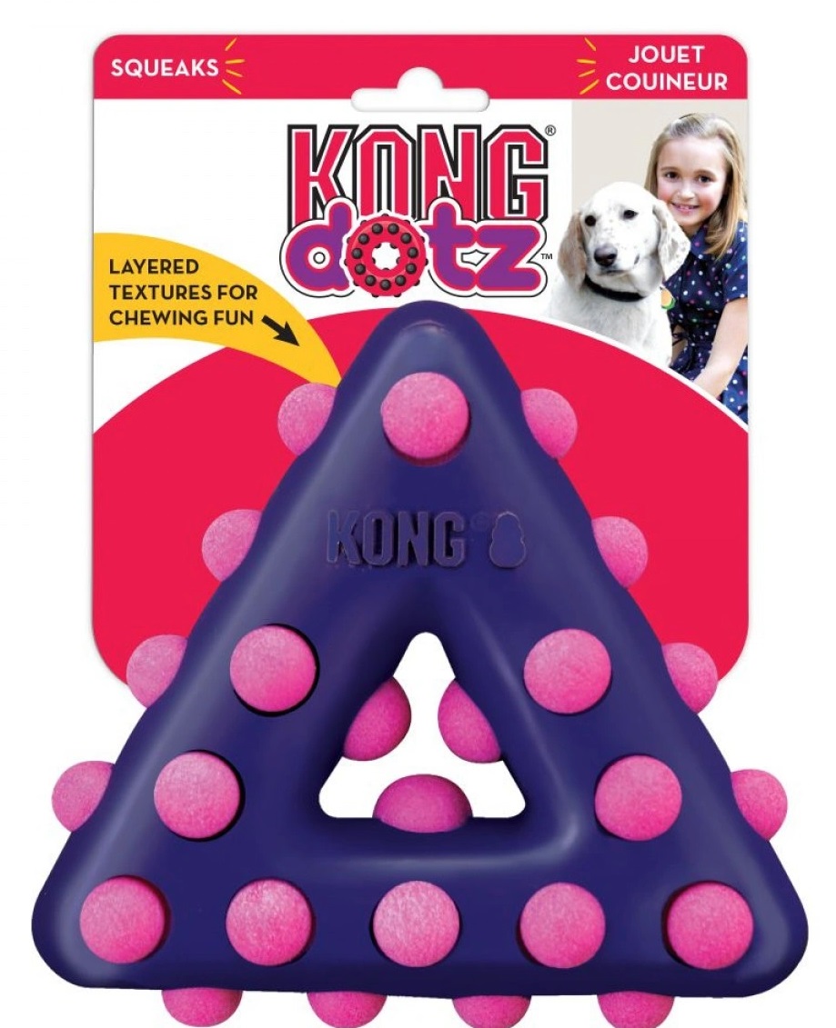 Игрушка треугольник для собак Kong dotz большой 17см