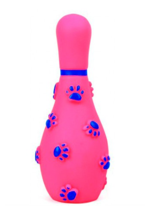 Игрушка-пищалка кегля для собак Nunbell микс 14.5х5.9см 30919-0168