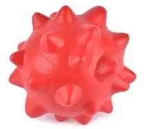 Игрушка-пищалка мяч игольчатый для собак Nunbell микс 11.5см 30919-0114