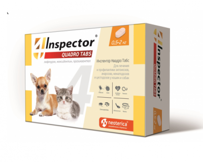 Инспектор таб для кошек и собак 0.5-2кг n4 quadro tabs