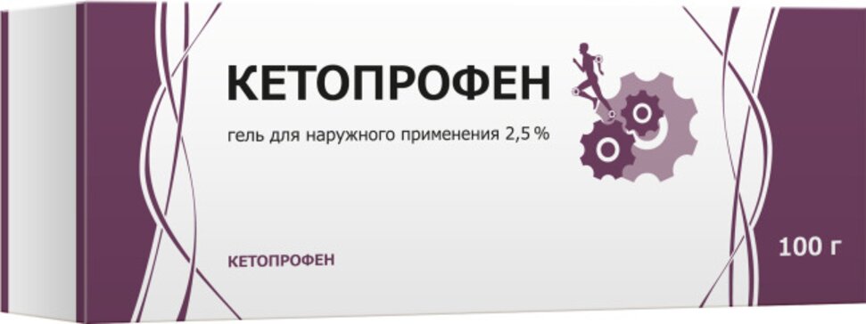 Кетопрофен гель д/наружного применения 2.5% 100г N 1