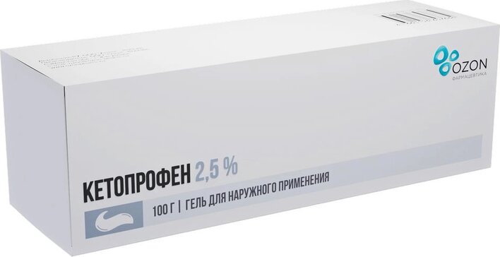 Кетопрофен гель д/наружного применения 2.5% 100г N 1