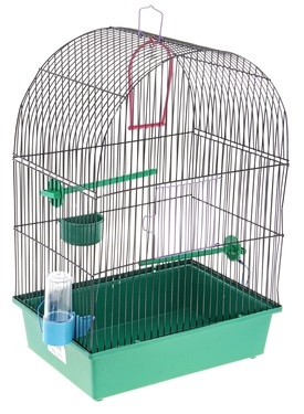 Клетка для птиц Вака фантазия-2 жердочка и поилка 38.5х27.5х51.5см
