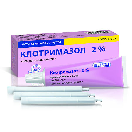 Клотримазол крем вагин. 2% 20г туба + аппликатор n3