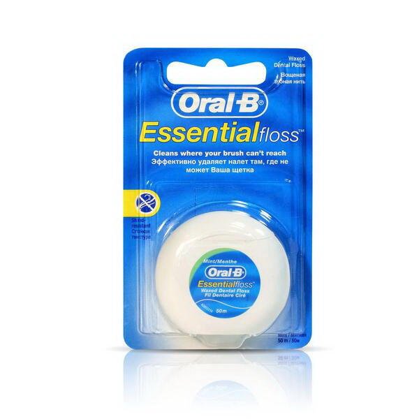 Зубная нить Oral-B Essential мятная вощеная50м
