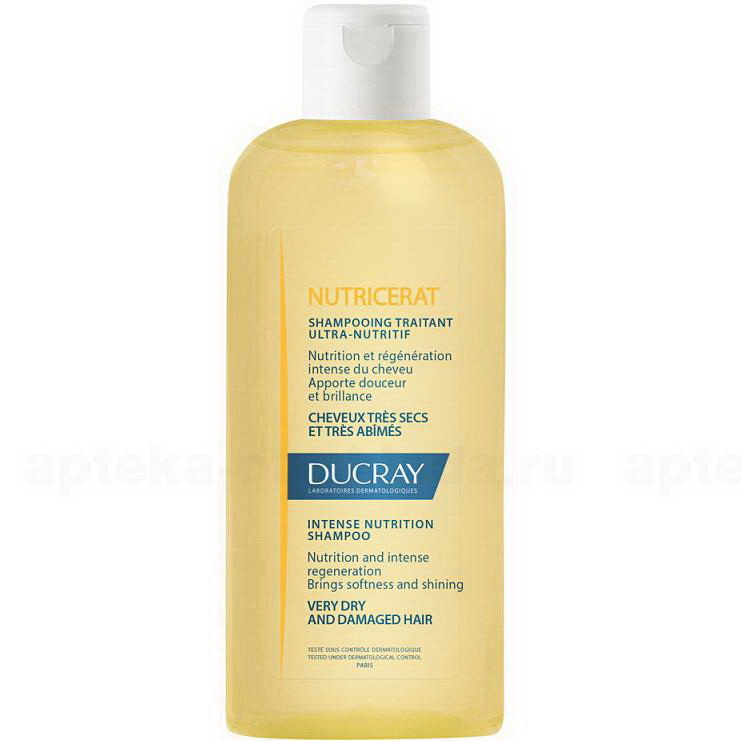 Ducray nutricerat сверхпитательный восстанавливающий шампунь для очень сухих/поврежденных волос 200мл