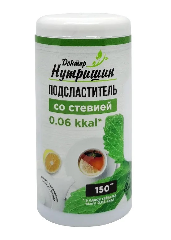 Доктор Нутришин Элит Подсластитель со стевией табл N 150