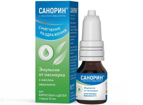 Санорин капли наз с маслом эвкалипта эмульсия 0.1% фл 10мл N 1